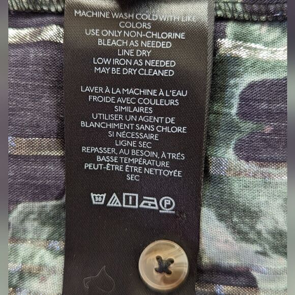 Pilcro Anthropologie Ruffled Buttondown Sleevless Top, sz SM EUC - Picture 12 of 15